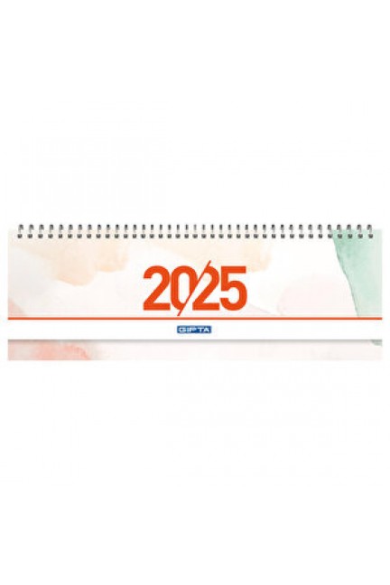 Gıpta 2025 Masa Takvimi 12 cm x 33 cm Karışık Renk