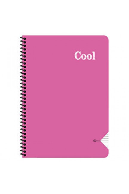 Keskin Color Cool Spiralli PP kapak A4 Çizgili Defter 120 Yaprak