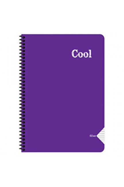 Keskin Color Cool Spiralli PP kapak A4 Çizgili Defter 120 Yaprak