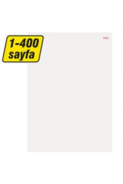 Numaralı Kağıt A4 001-400 Sıralamalı 80 gr Dikey 1 Paket