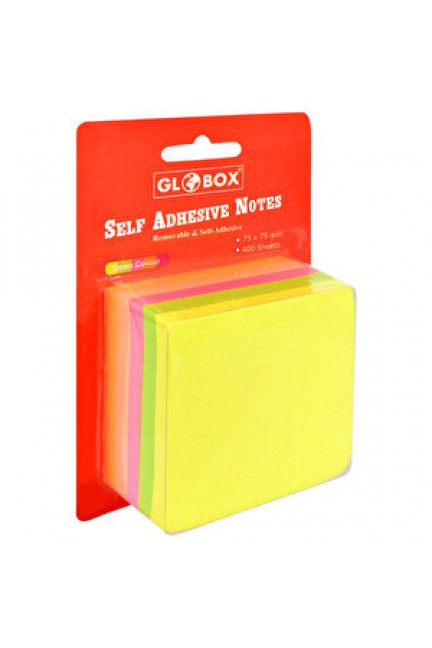 Globox Yapışkanlı Not Kağıdı 75 mm x 75 mm Neon Renkler 400 Yaprak