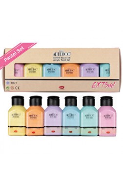 Artdeco Akrilik Boya 75 ml 6'lı Set Pastel