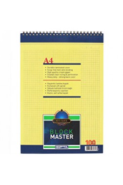 Gıpta Block Master Bloknot Kareli A4 100 Yaprak