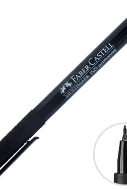 Faber-Castell 1523 Permanent Asetat Kalem Siyah S Uç